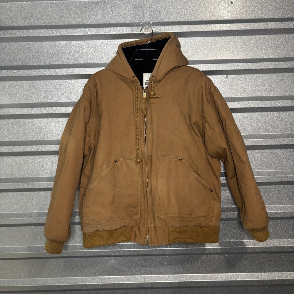 Old Mill Men Brown Canvas Hooded Work Jacket 660-9705